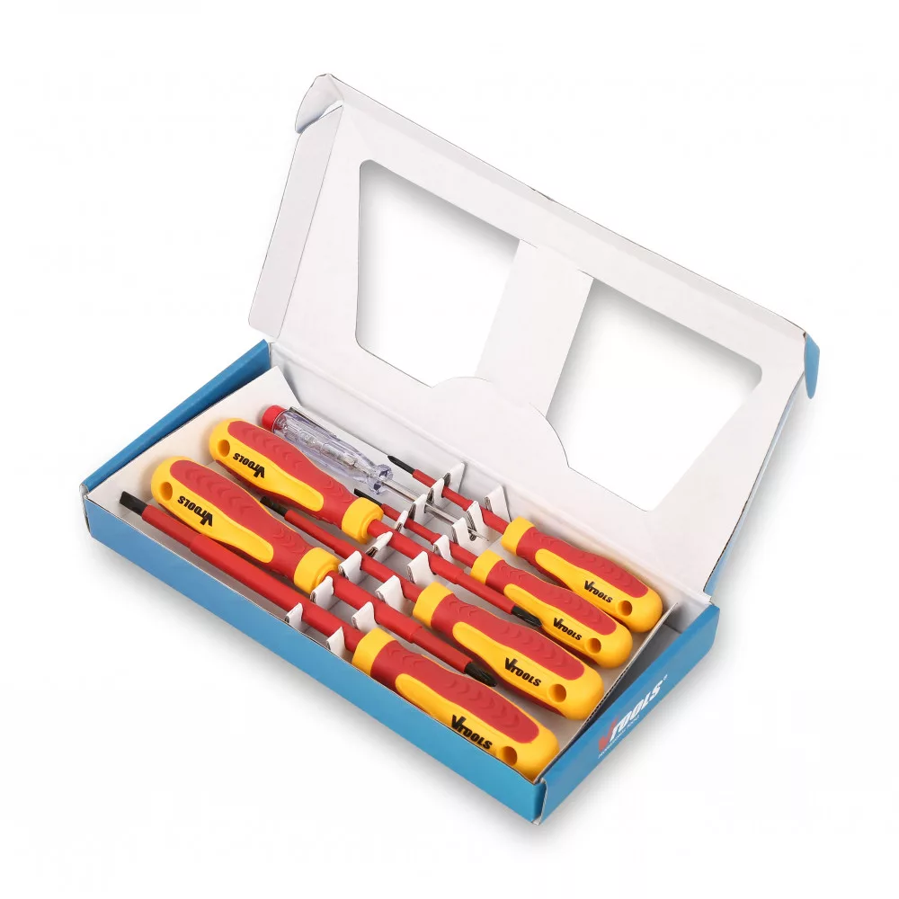 مجموعه پیچ گوشتی عایق وی تولز مدل VT2168 بسته 7 عددی