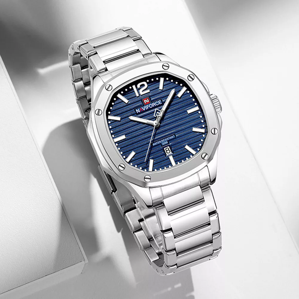 ساعت مچی عقربه‌ای کوارتز مردانه نیوی فورس مدل NF9243SBE