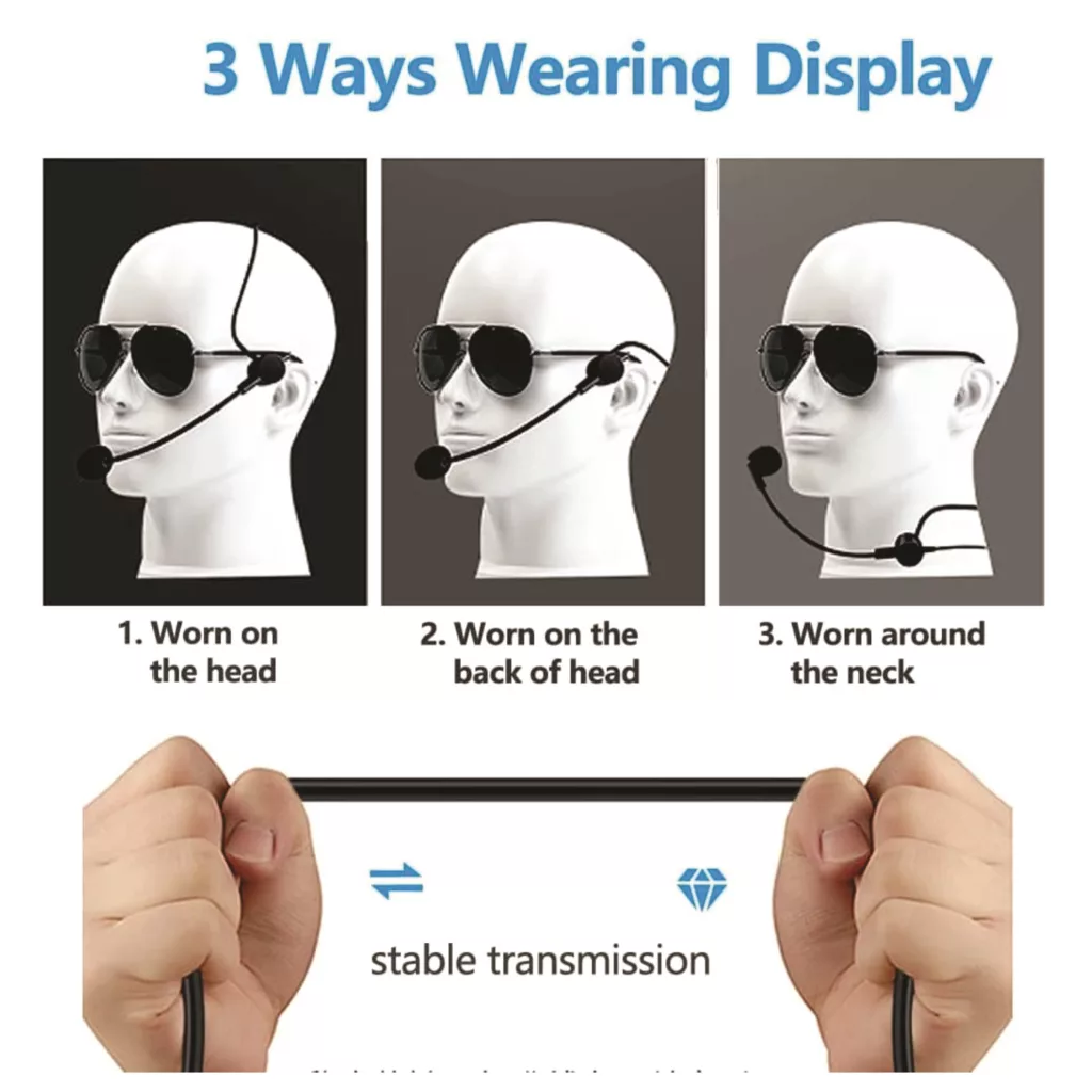 ست میکروفن بی سیم هدستی مدل DX-100H