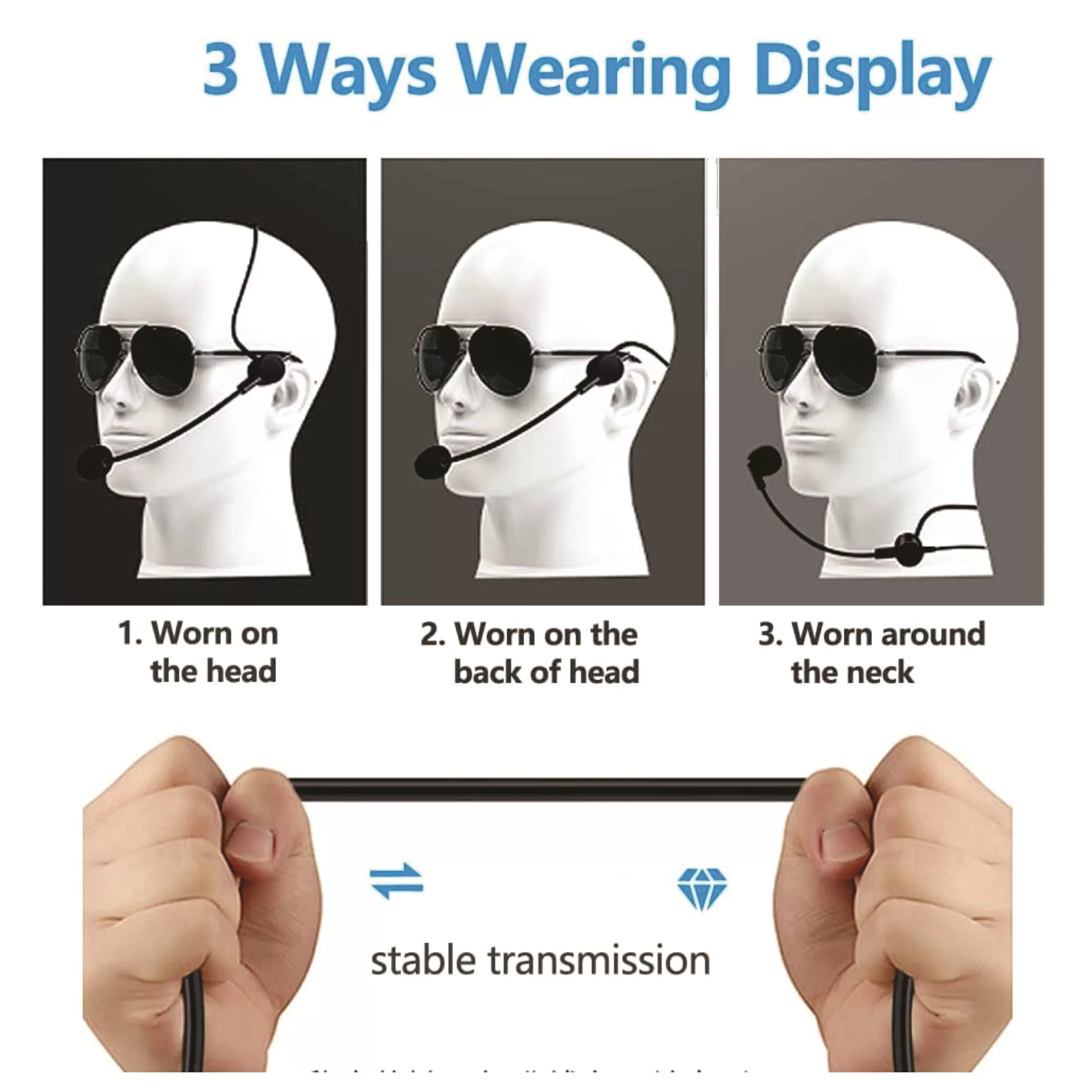 ست میکروفن بی سیم هدستی مدل DX-100H