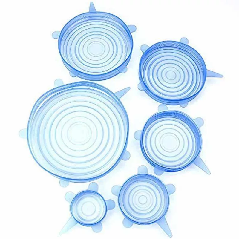 درپوش ظرف مدل سیلیکونی کدASA 27 مجموعه 6 عددی