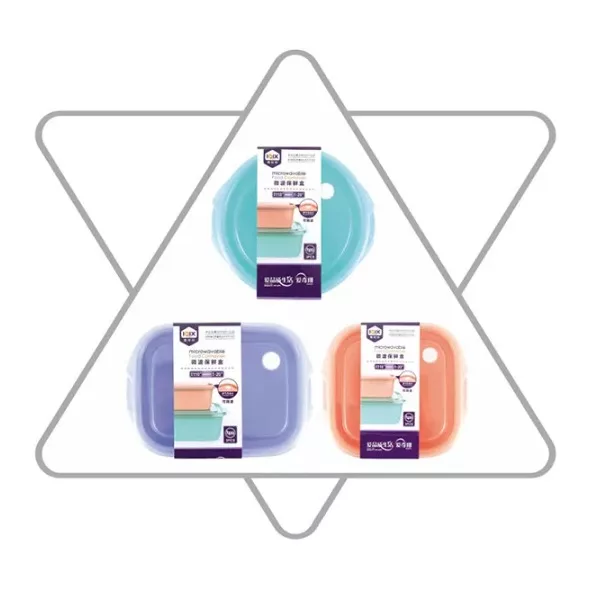 ظرف نگهدارنده مدل IQIX microwave گرد کد 1369n21 بسته سه عددی