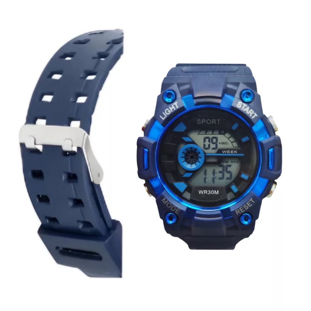 ساعت مچی دیجیتال مدل تک زمانه کرنومتر دار کد ۱