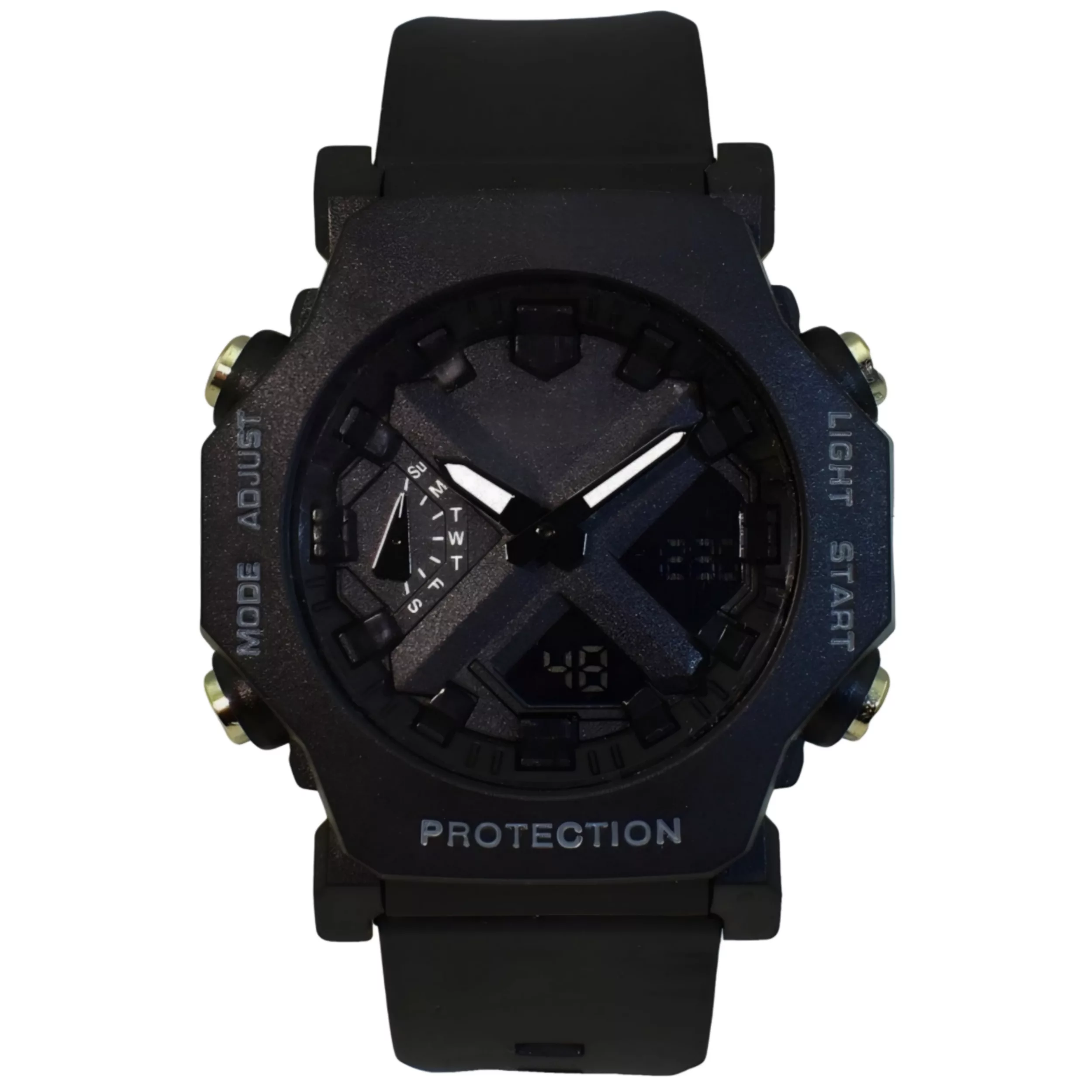 ساعت مچی عقربه‌ای کوارتز مردانه مدل دو زمانه کرنوگراف بند پیو کد a