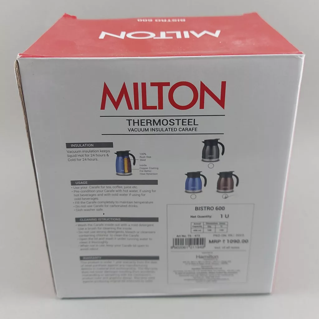 فلاسک میلتون مدل Am-1421 گنجایش 0.6 لیتر