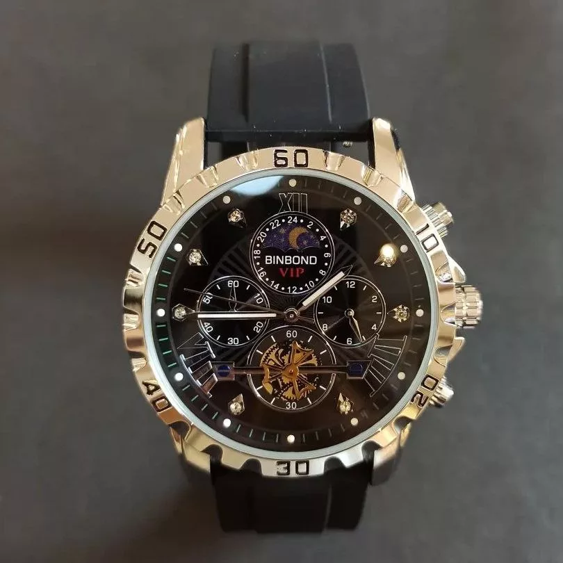 ساعت مچی عقربه‌ای کوارتز مردانه بین باند مدل سه موتور فعال کورنوگراف بند پیو کد 002