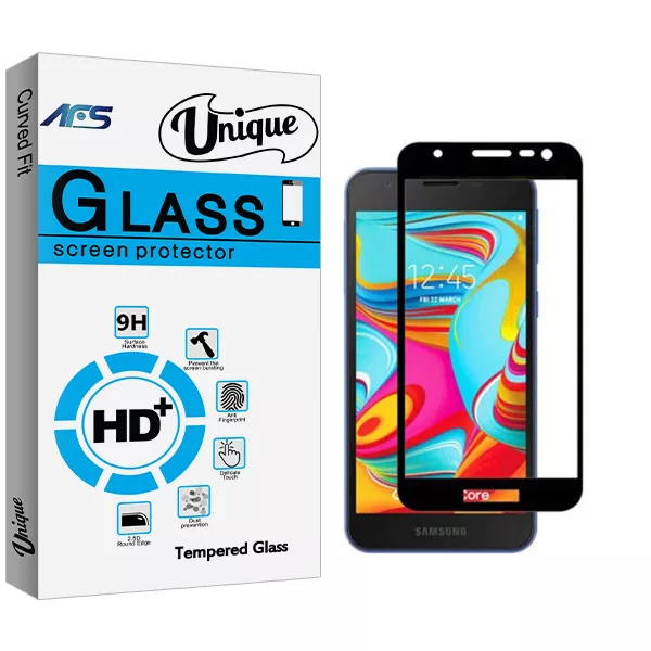 محافظ صفحه نمایش شیشه ای ای اف اس مدل Unique Glass مناسب برای گوشی موبایل سامسونگ Galaxy A2 Core