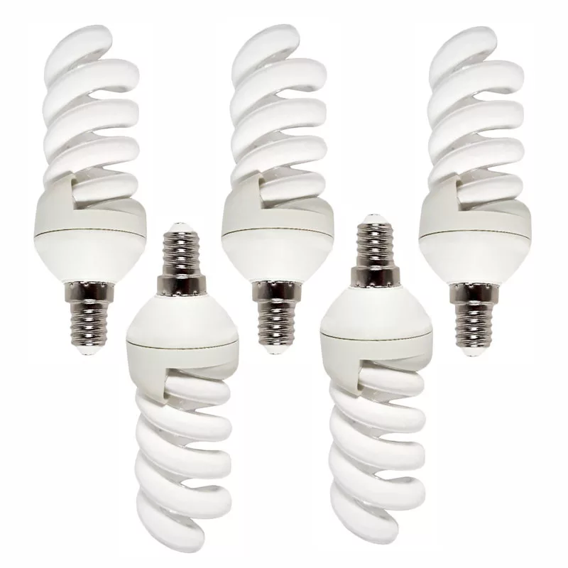 لامپ کم مصرف 12 وات خزرشید مدل KH124 پایه E14 بسته 5 عددی