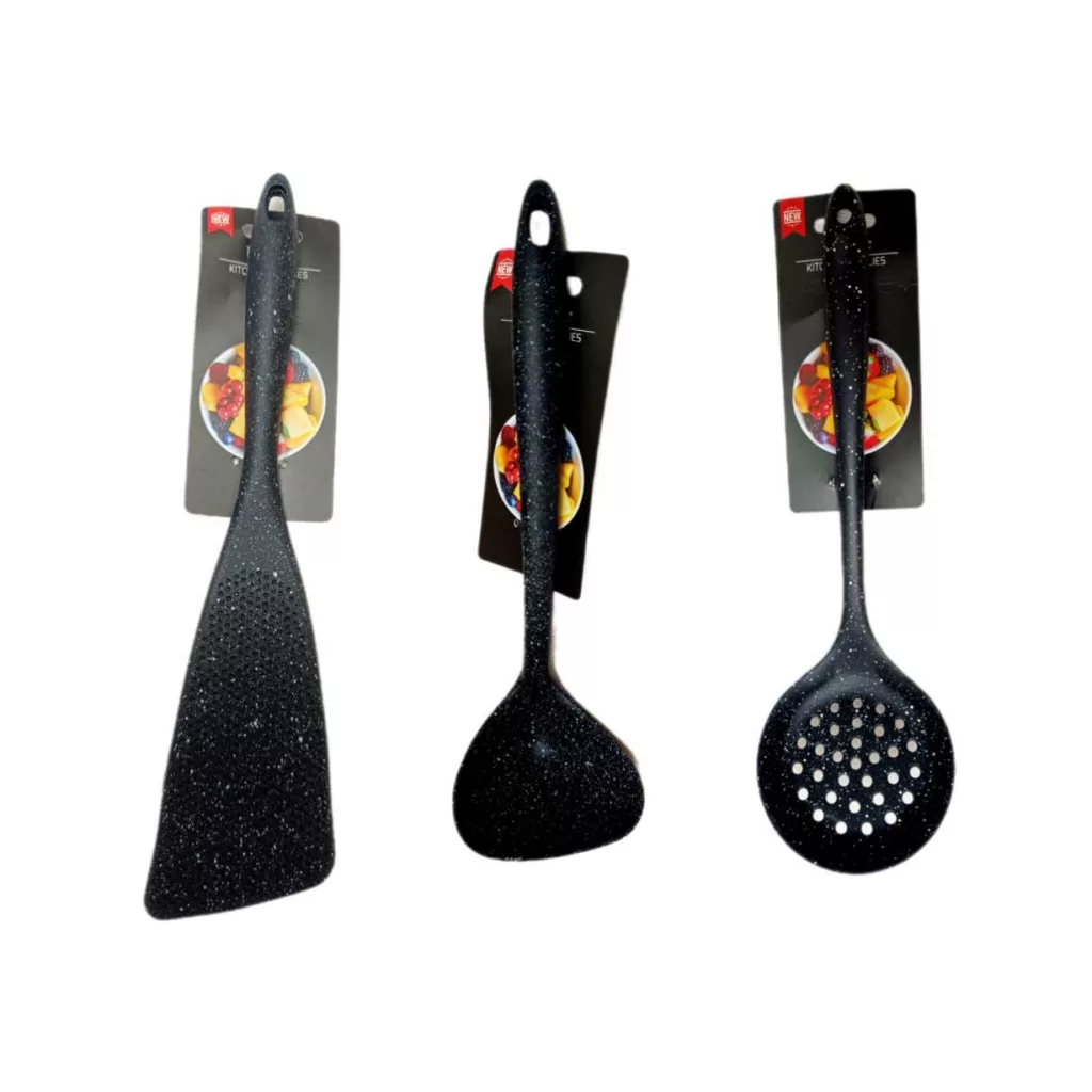 سرویس کفگیر و ملاقه ۳ پارچه مدل سیلیکونی کهکشانی کد Z_33