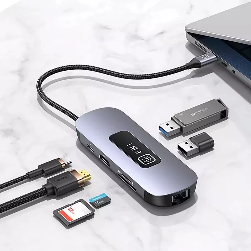 هاب 8 پورت USB-C یوسمز مدل SJ643