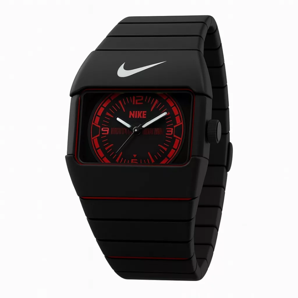 ساعت مچی عقربه‌ای کوارتز مردانه مدل اسپرت بند کربنی سبک قفل مخفی کد ۴