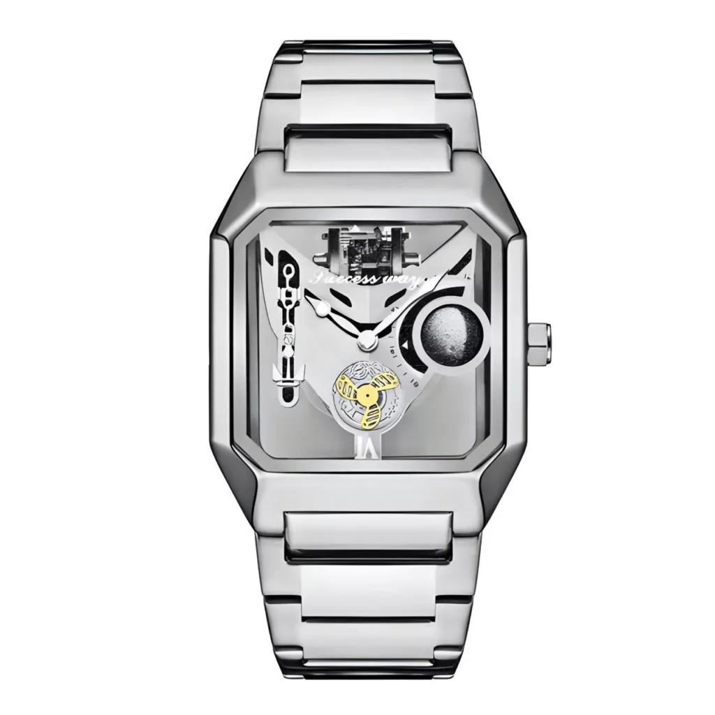 ساعت مچی عقربه‌ای کوارتز مردانه مدل پشت شیشه ای موتور پیدا کد n2