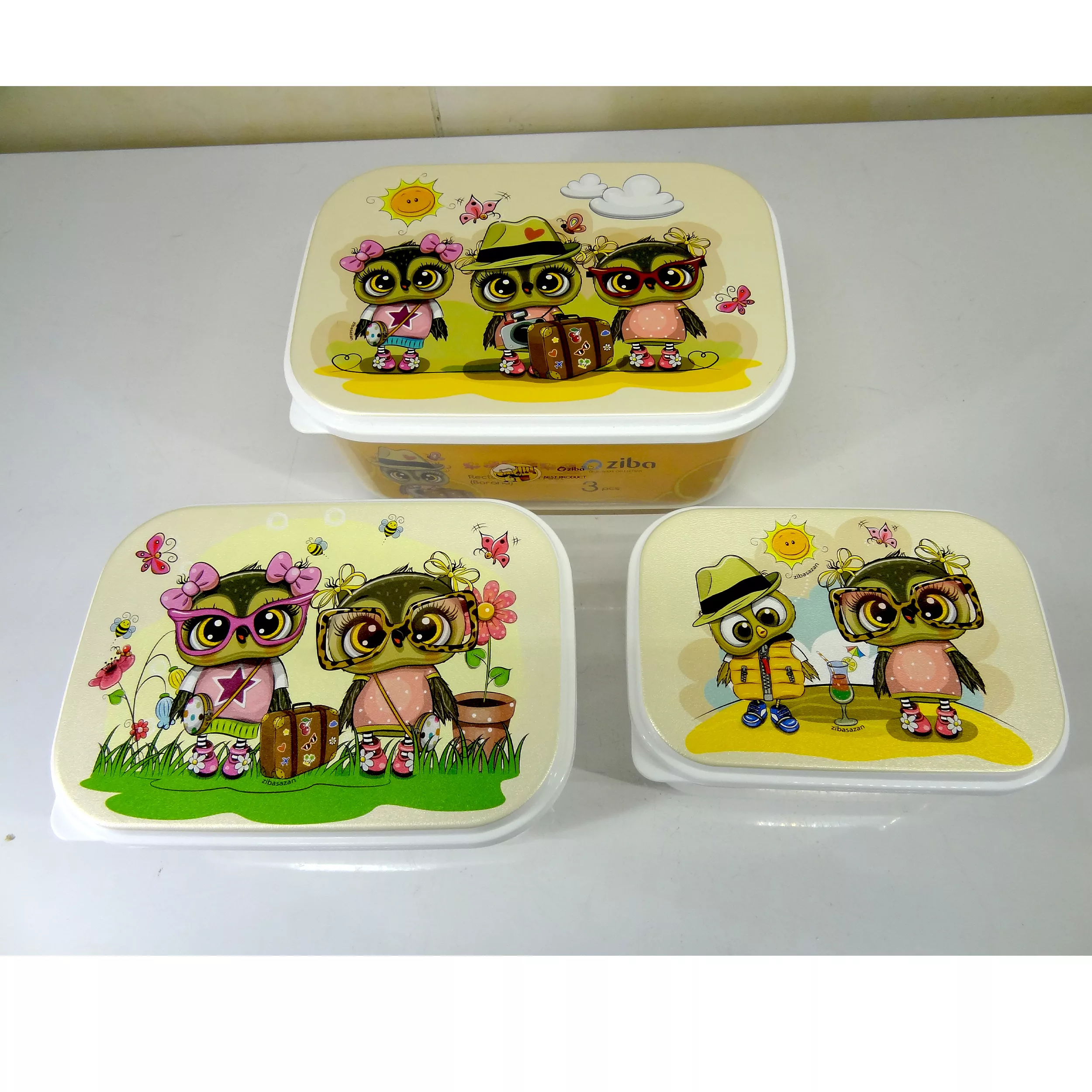 ظرف نگهدارنده میوه زیبا سازان مدل R06 مجموعه 3 عددی