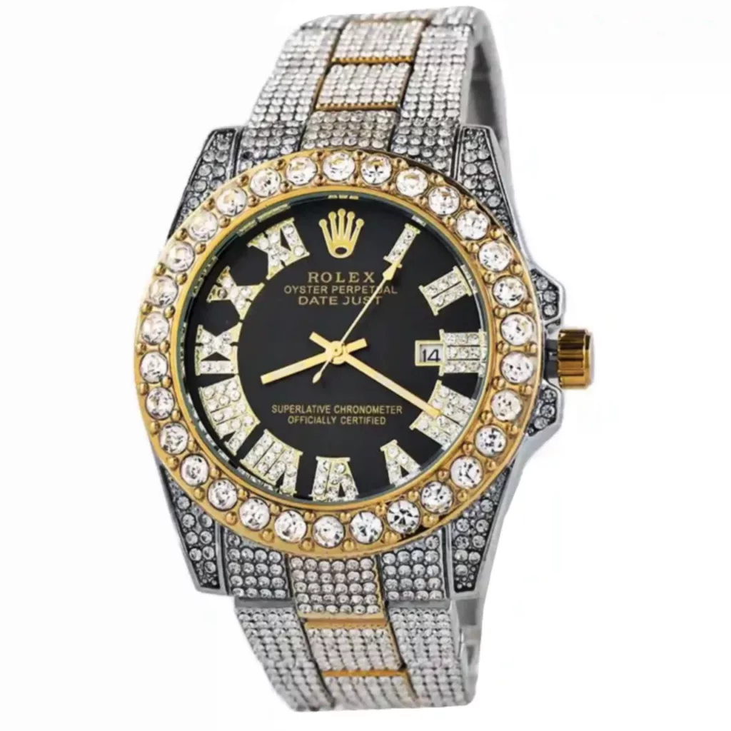 ساعت مچی عقربه‌ای مردانه  مدل دیت جاست نگینی کد 05