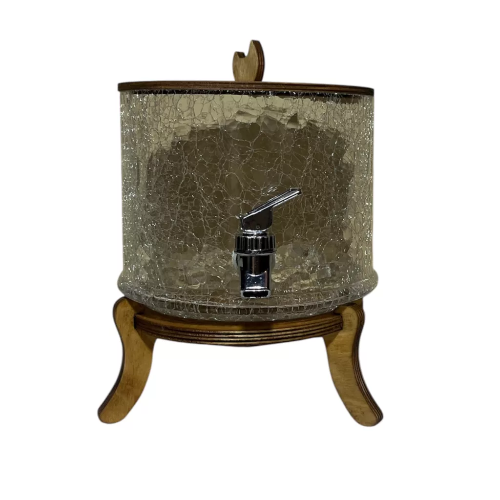 کلمن مدل شیشه ایی ترک کراکل گنجایش ۴.۵ لیتر