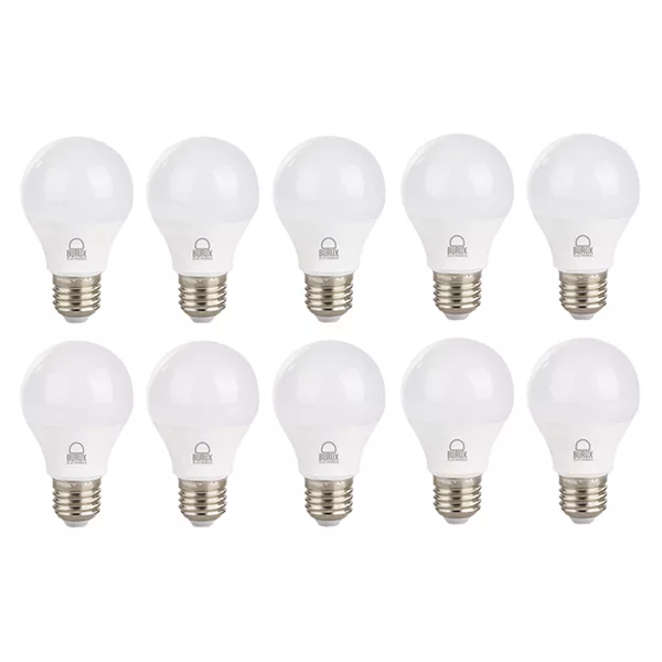 لامپ ال ای دی 7 وات بروکس مدل حبابی پایه E27 کد A55 بسته 10 عددی