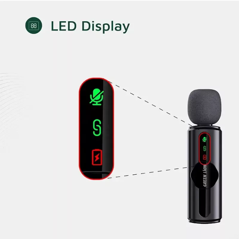 میکروفن بی سیم گرین لاین مدل GM-75X با درگاه اتصال USB-C/لایتنینگ/USB-A
