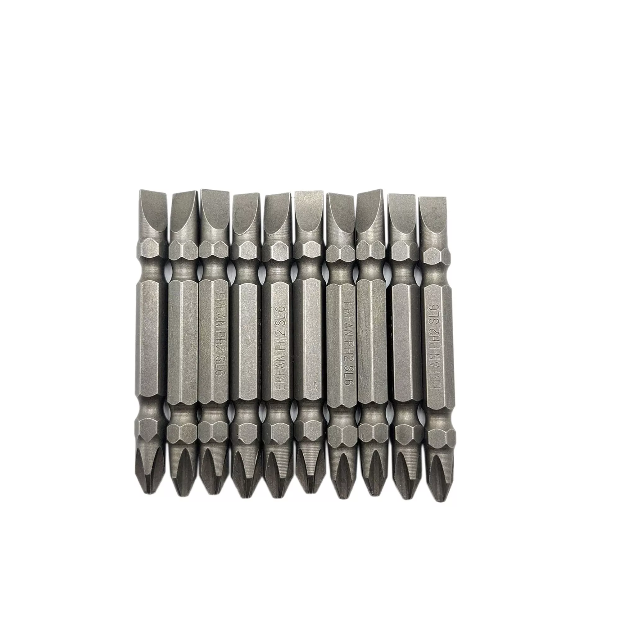 سری پیچ گوشتی یک سر چهارسو یک سر دو سو عرفان مدل  PH2 SL6 بسته 10 عددی