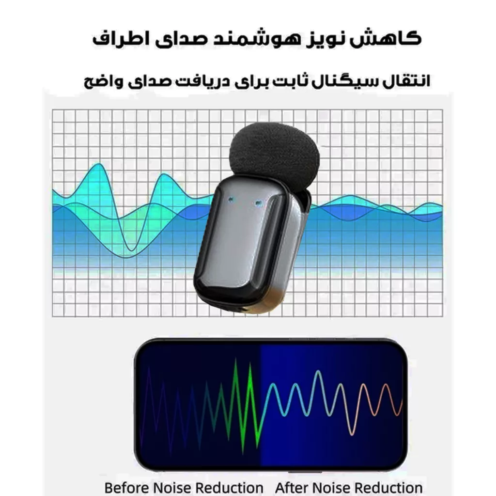 ست میکروفن بی سیم مدل SX-35 MINI با درگاه اتصال لایتنینگ و تایپ سی