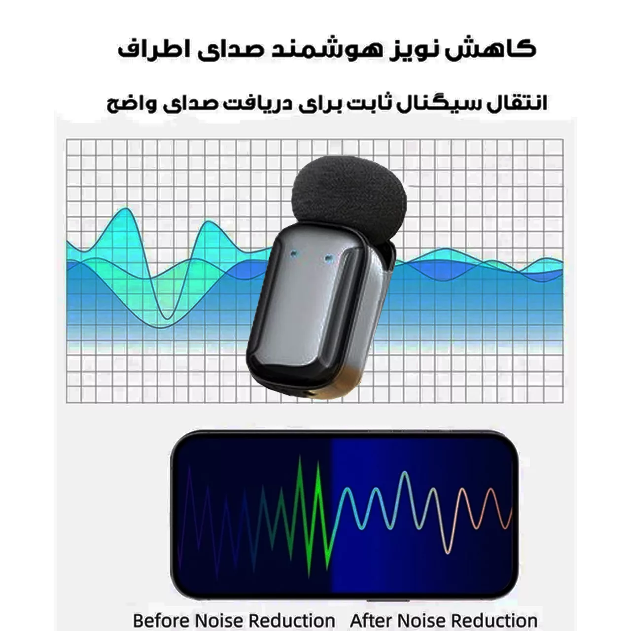 ست میکروفن بی سیم مدل SX-35 MINI با درگاه اتصال لایتنینگ و تایپ سی