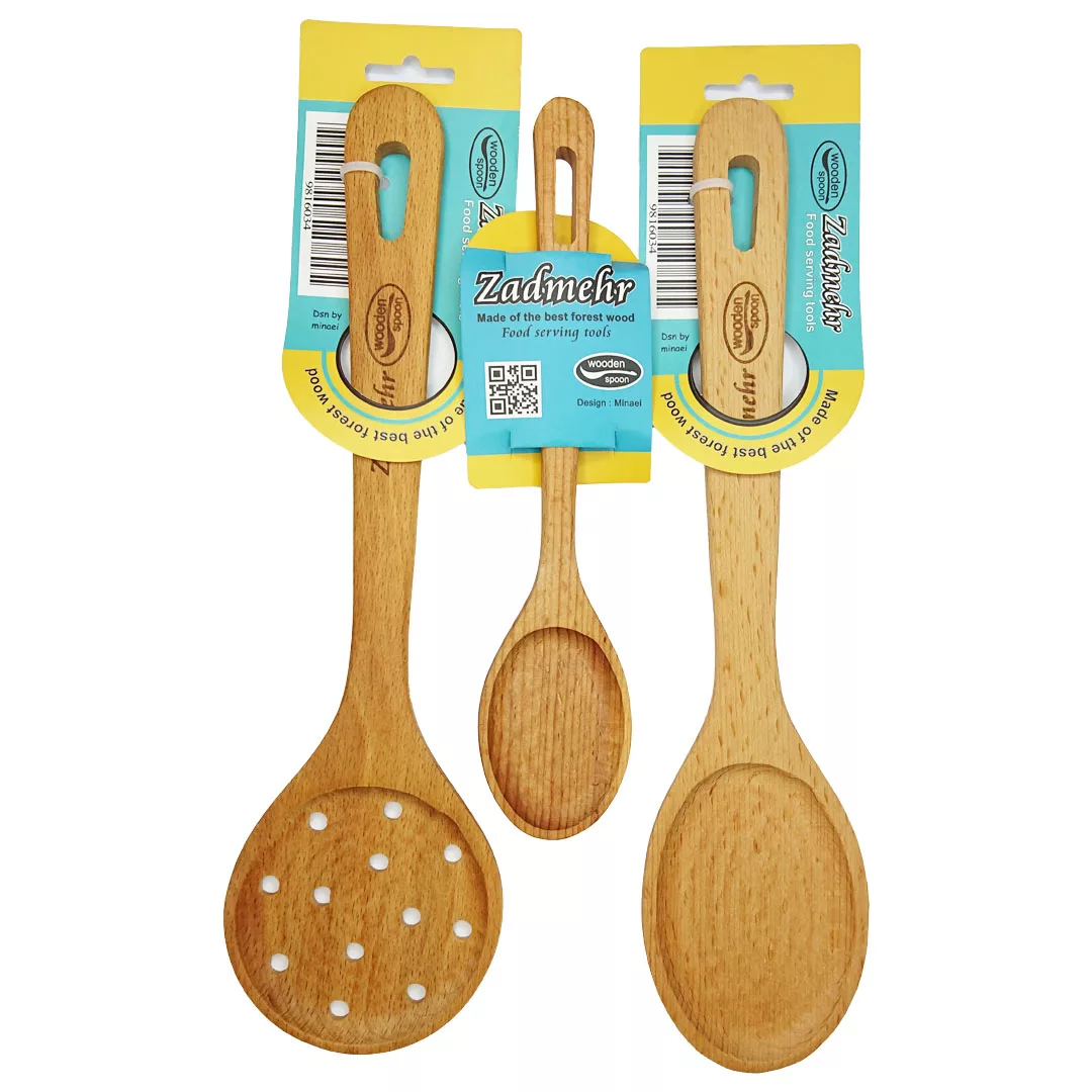 سرویس کفگیر و ملاقه 3 پارچه زادمهر مدل راش کد k2004