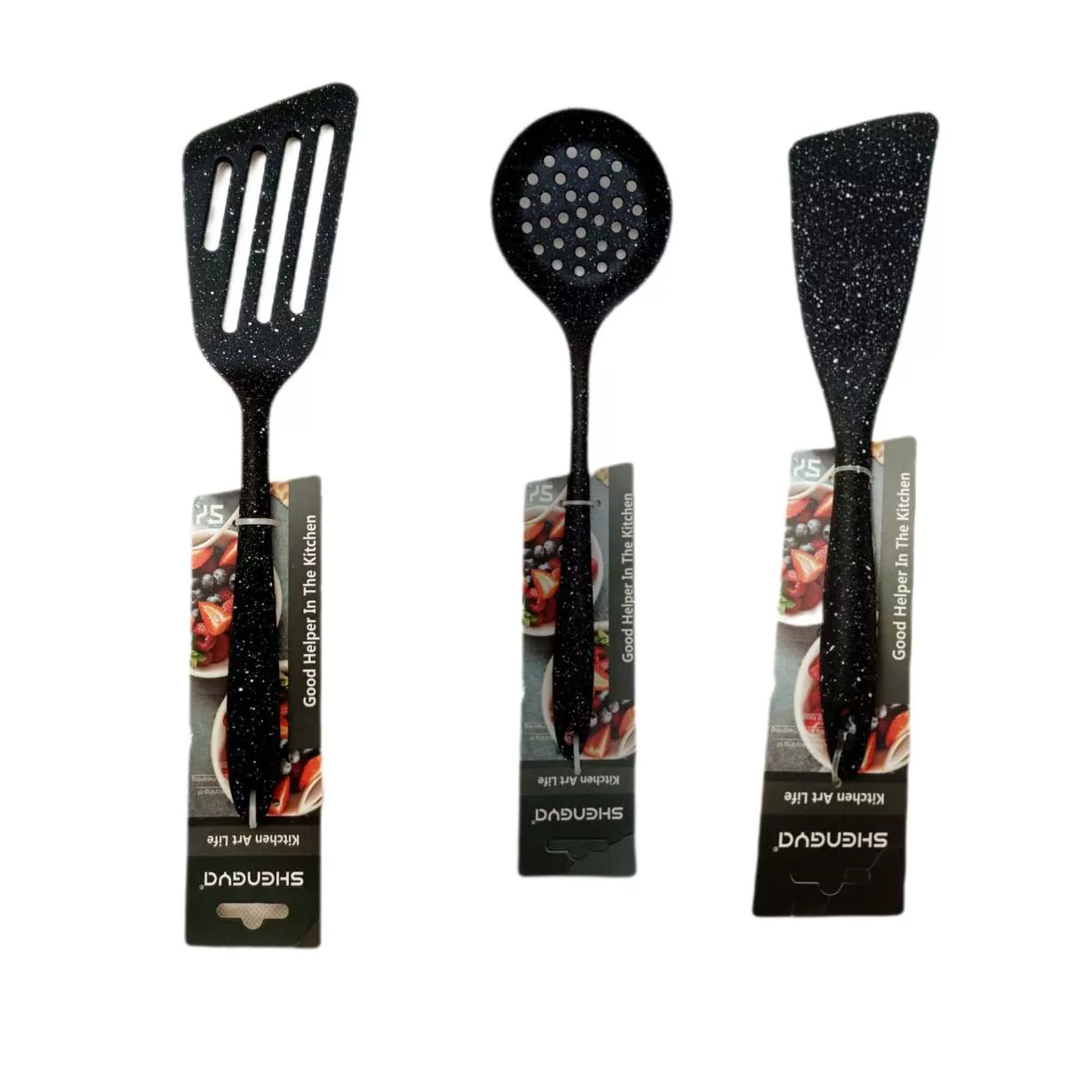 سرویس کفگیر و ملاقه 3 پارچه شنگیا مدل سیلیکونی کهکشانی سرویس کفگیر و ملاقه 3 پارچه شنگیا مدل سیلیکونی کهکشانی