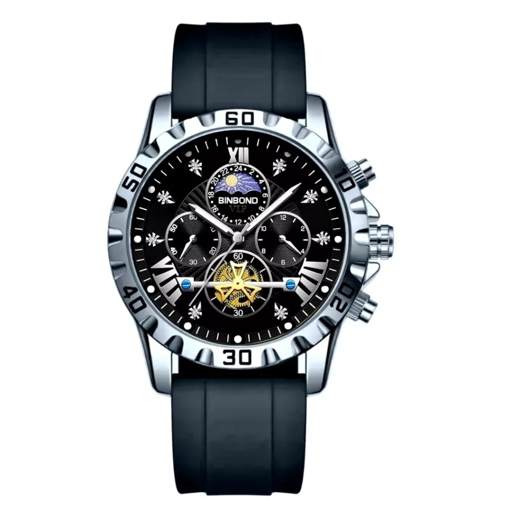 ساعت مچی عقربه‌ای کوارتز مردانه بین باند مدل سه موتور فعال کورنوگراف بند پیو کد 002