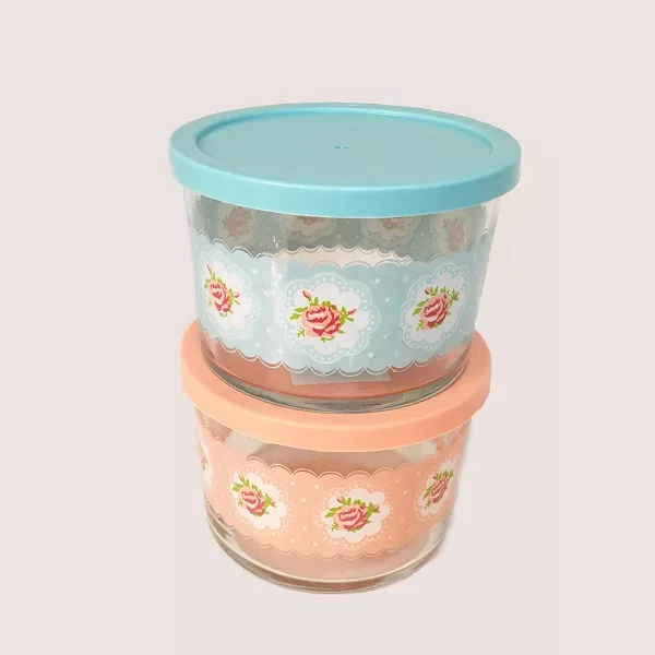 ظرف نگهدارنده لاو مدل گلدار