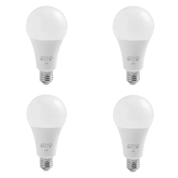 لامپ ال ای دی 15 وات آتروسا مدل حبابی پایه E27 مجموعه 4 عددی