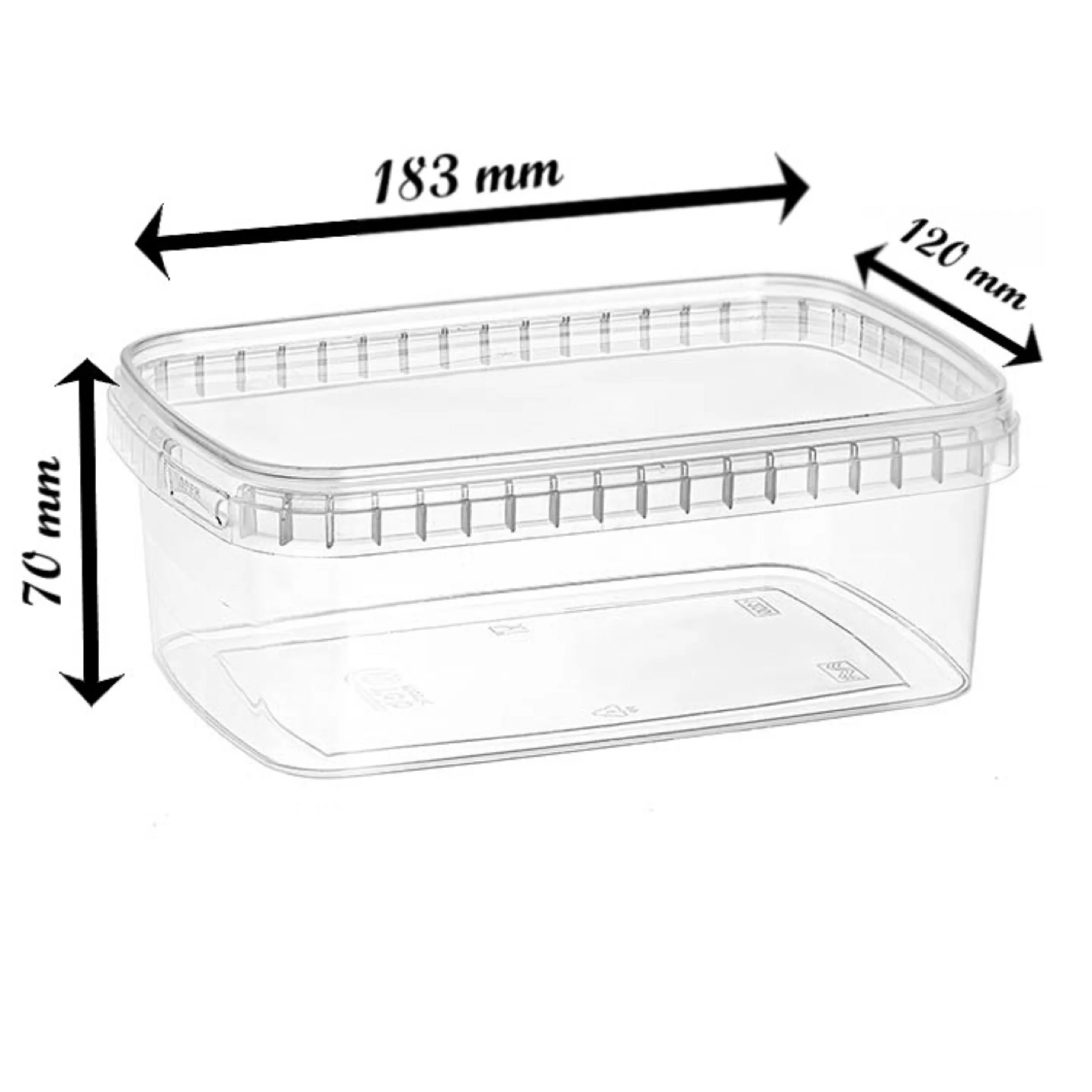 ظرف نگهدارنده طب پلاستیک مدل 1200C بسته 9 عددی