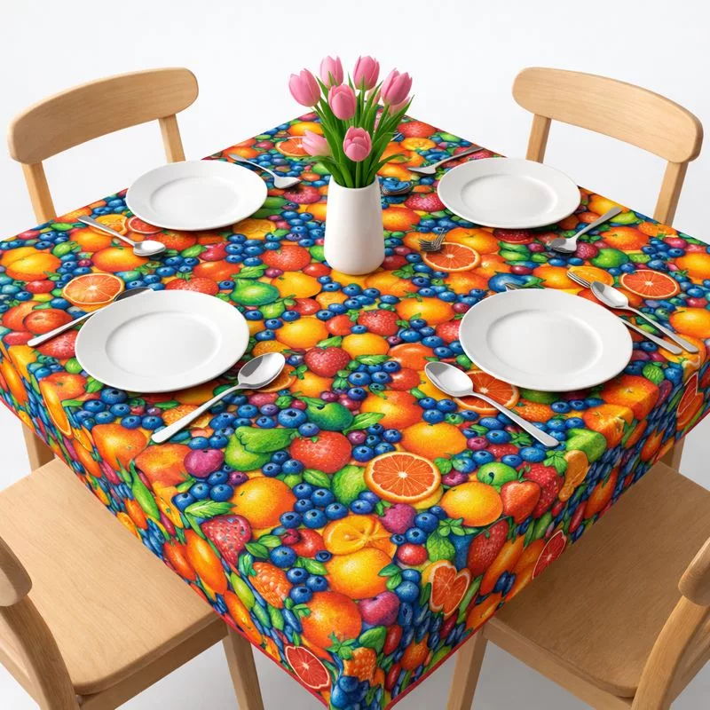 سفره ۸ نفره مدل میوه ای بلوبری ۵۶۸ سایز ۱۴۰*۱۰۰ سانتی متر