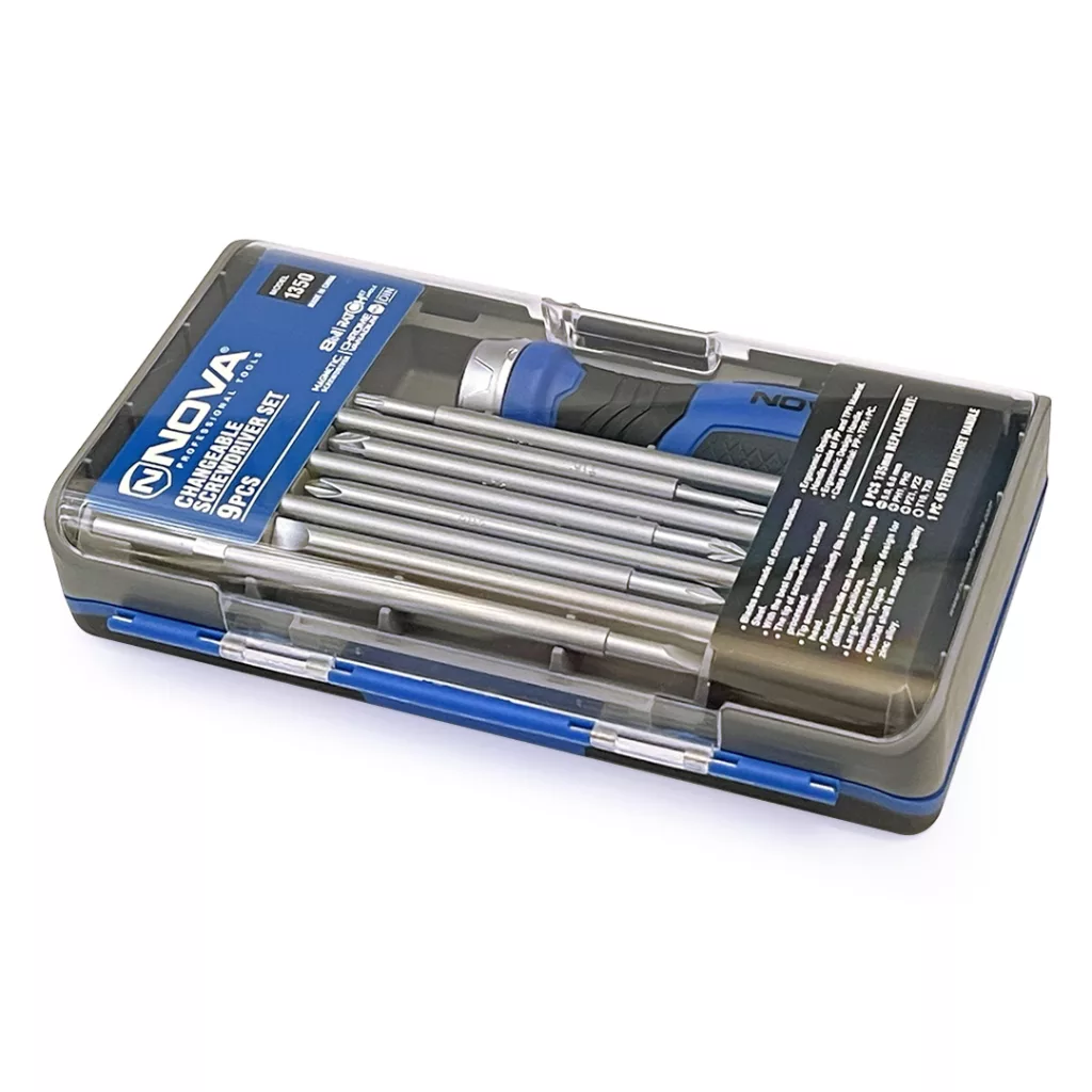 پیچ گوشتی نووا کد 1350 مجموعه 9 عددی