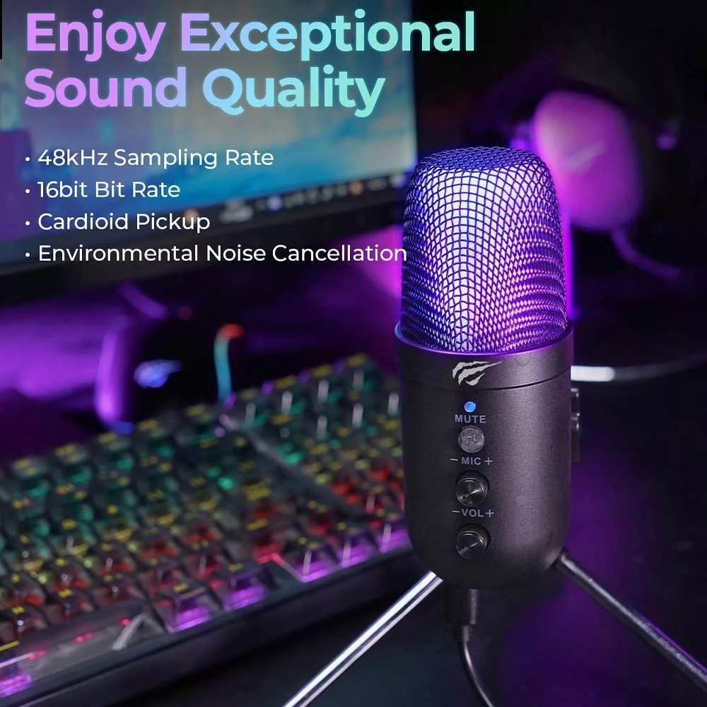 میکروفن رومیزی گیمینگ هویت مدل HAVIT GK51 مشکی