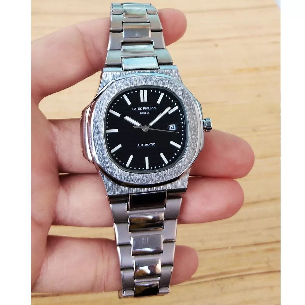 ساعت مچی عقربه‌ای مردانه مدل ناتیلوس بندفلزی کد Patek Philippe NAUTILUS P8168B
