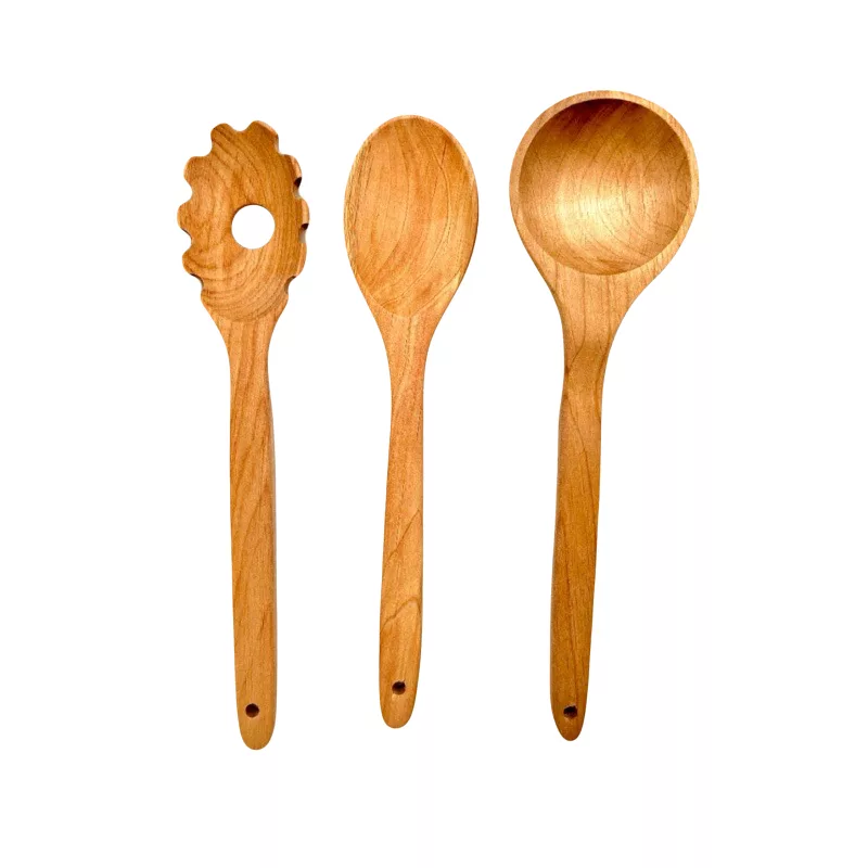 سرویس کفگیر و ملاقه ۳ پارچه مدل چوبی