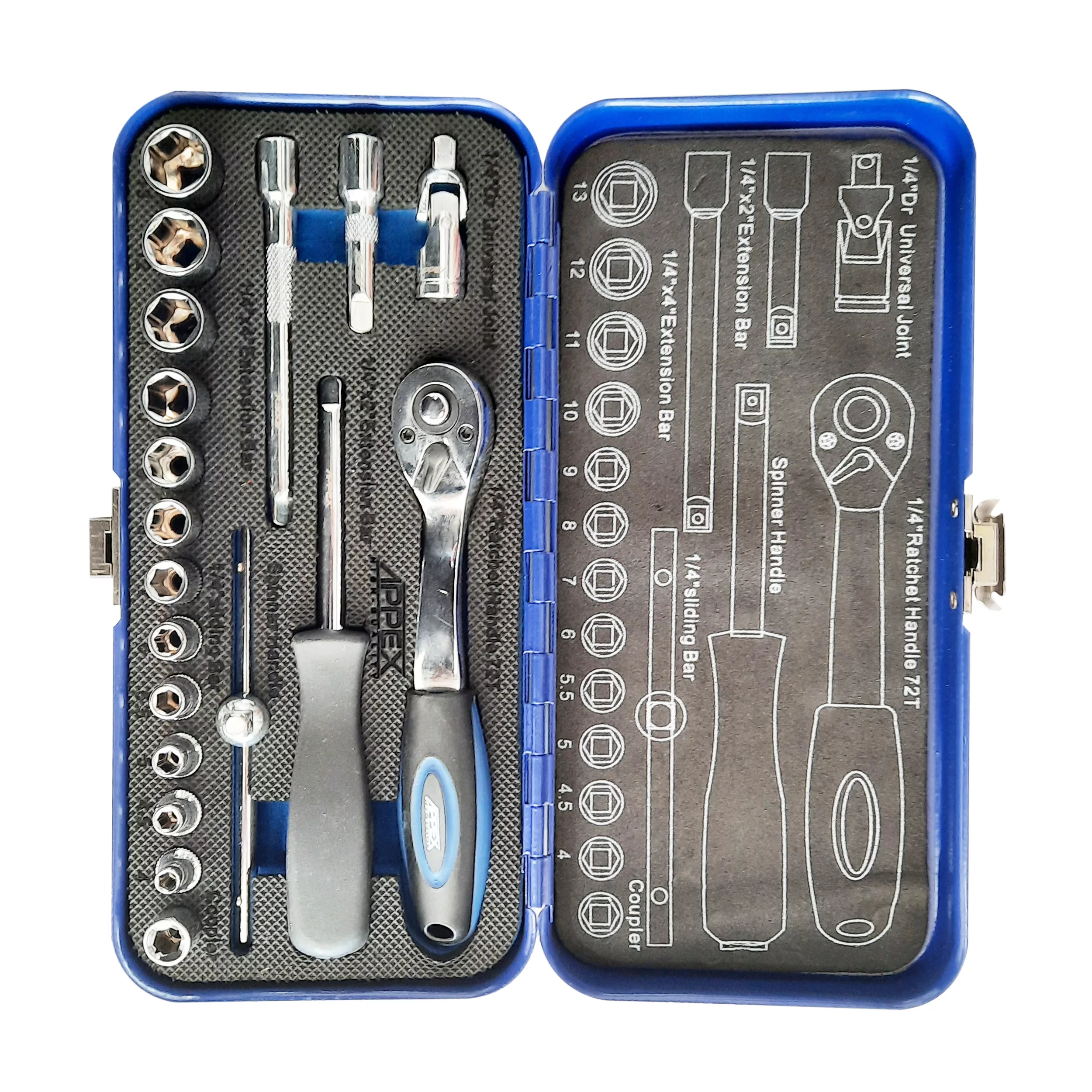 مجموعه 20 عددی آچار بکس اپکس مدل 1520