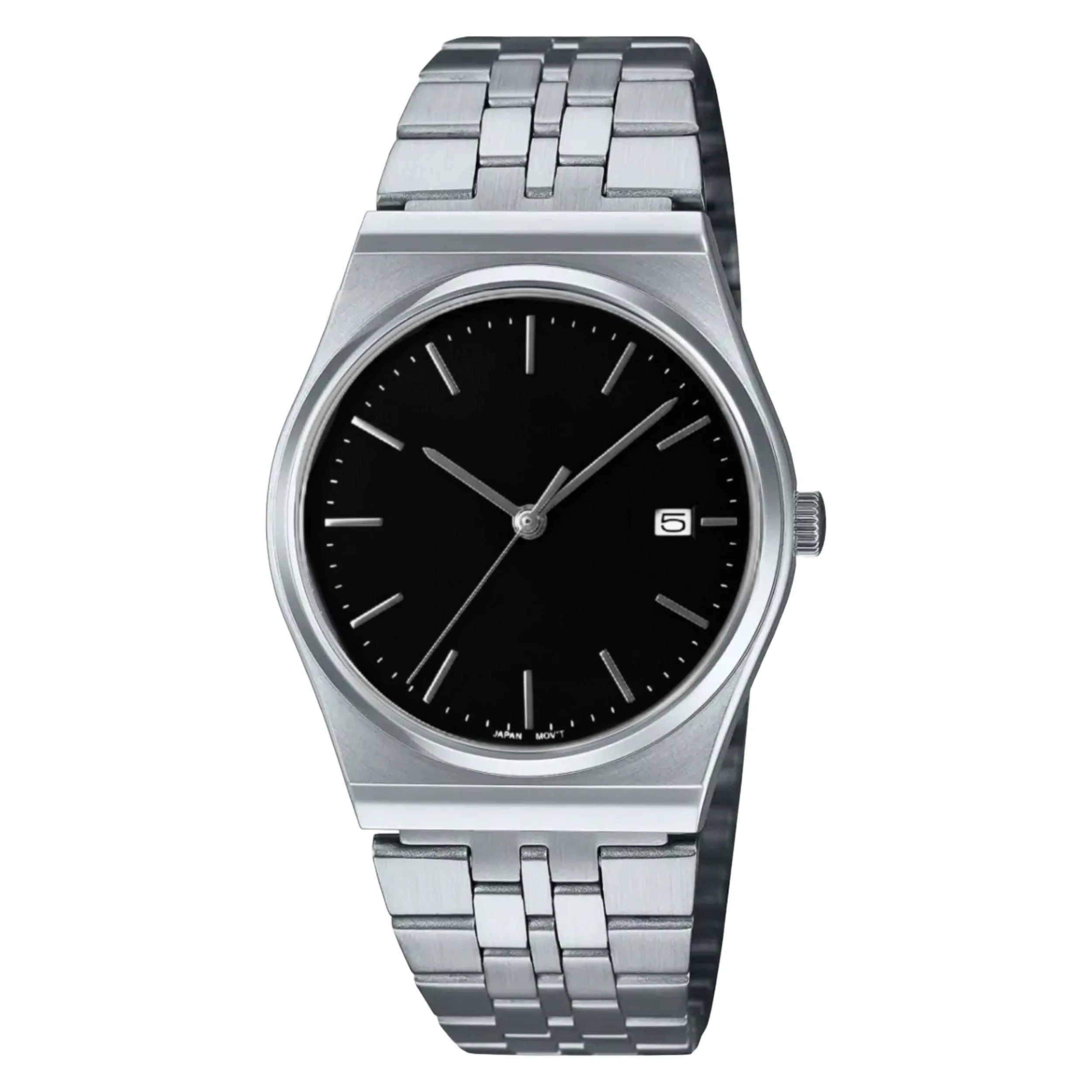 ساعت مچی عقربه‌ای کوارتز مردانه مدل کلاسیک بند استیل بافت ریز کد 2