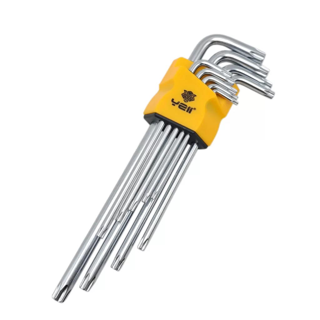 آچار آلن ستاره ای یلو مدل YE _ 5093  مجموعه 9 عددی