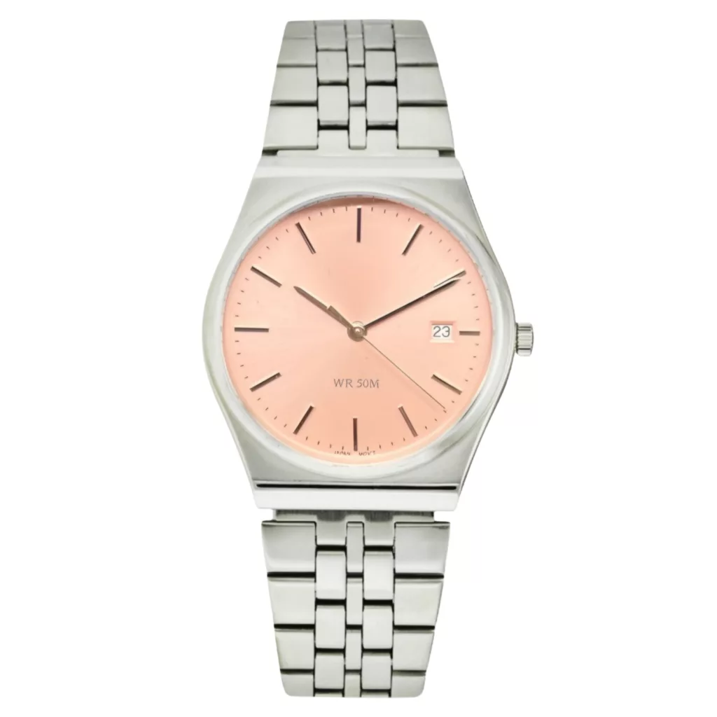 ساعت مچی عقربه‌ای کوارتز مردانه مدل کلاسیک دیت جاست بند استیل کد 3