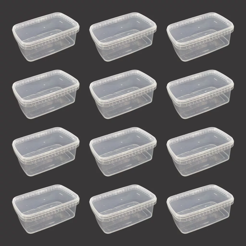 ظرف نگهدارنده پولاد پویش مدل فریزری کد 1200cc بسته 12 عددی