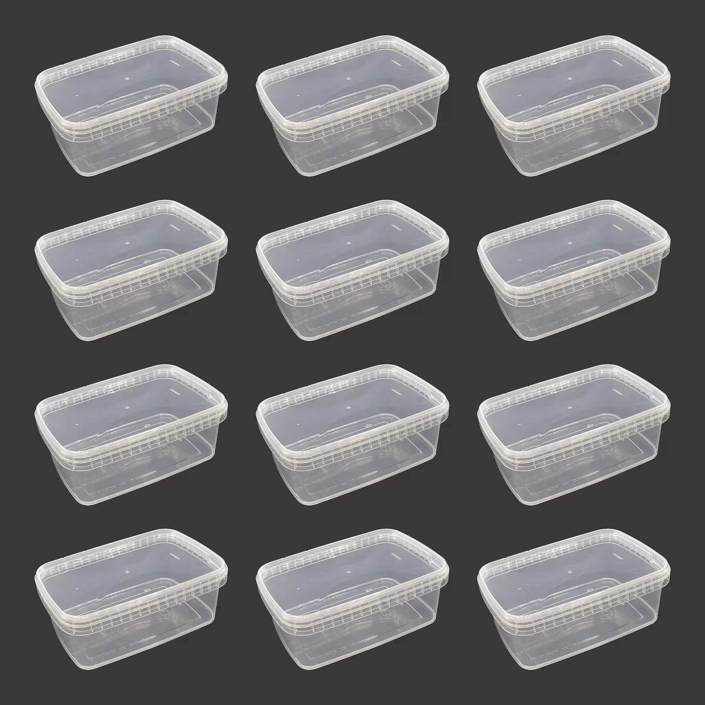 ظرف نگهدارنده پولاد پویش مدل فریزری کد 1200cc بسته 12 عددی