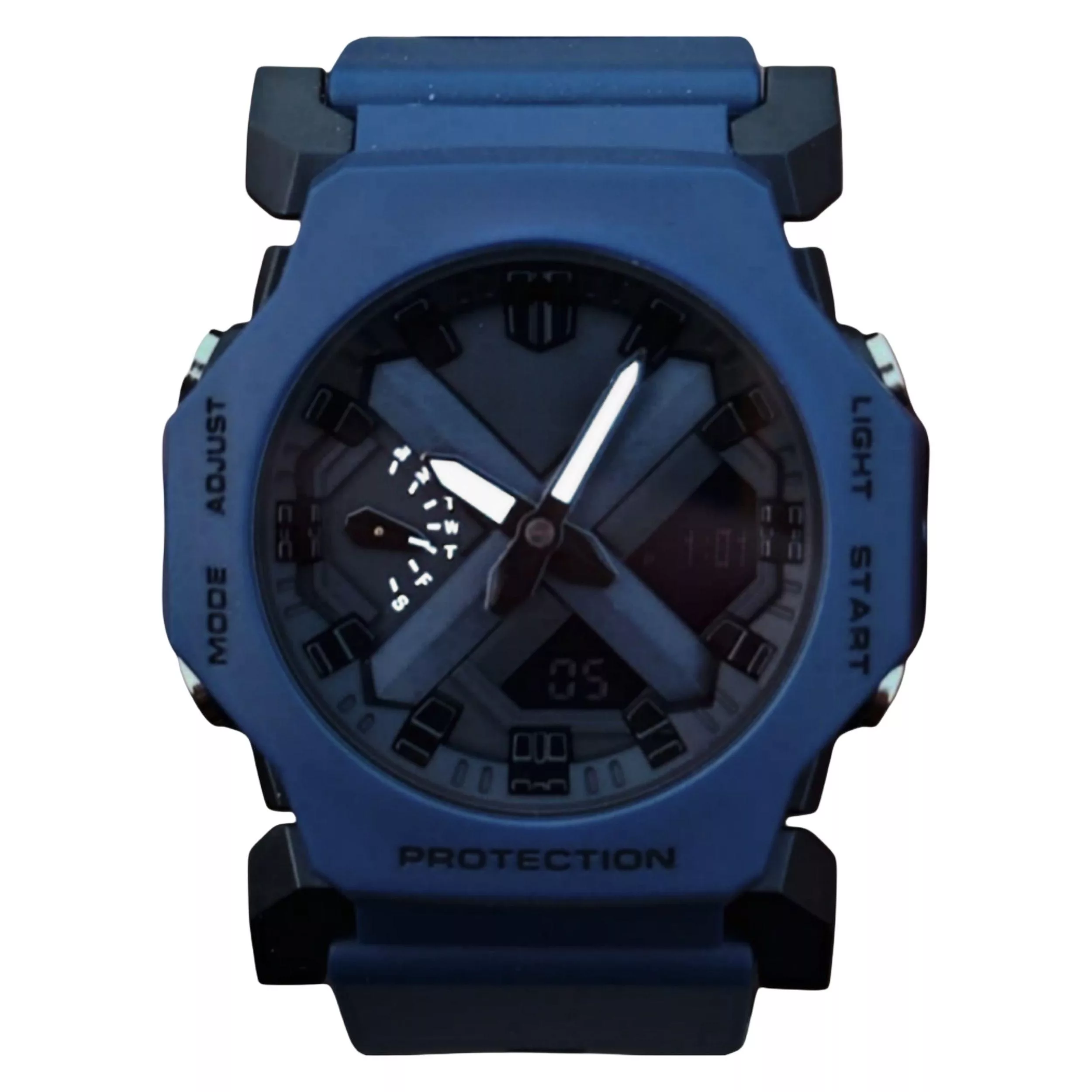 ساعت مچی عقربه‌ای کوارتز مردانه مدل دو زمانه کرنوگراف بند پیو کد d