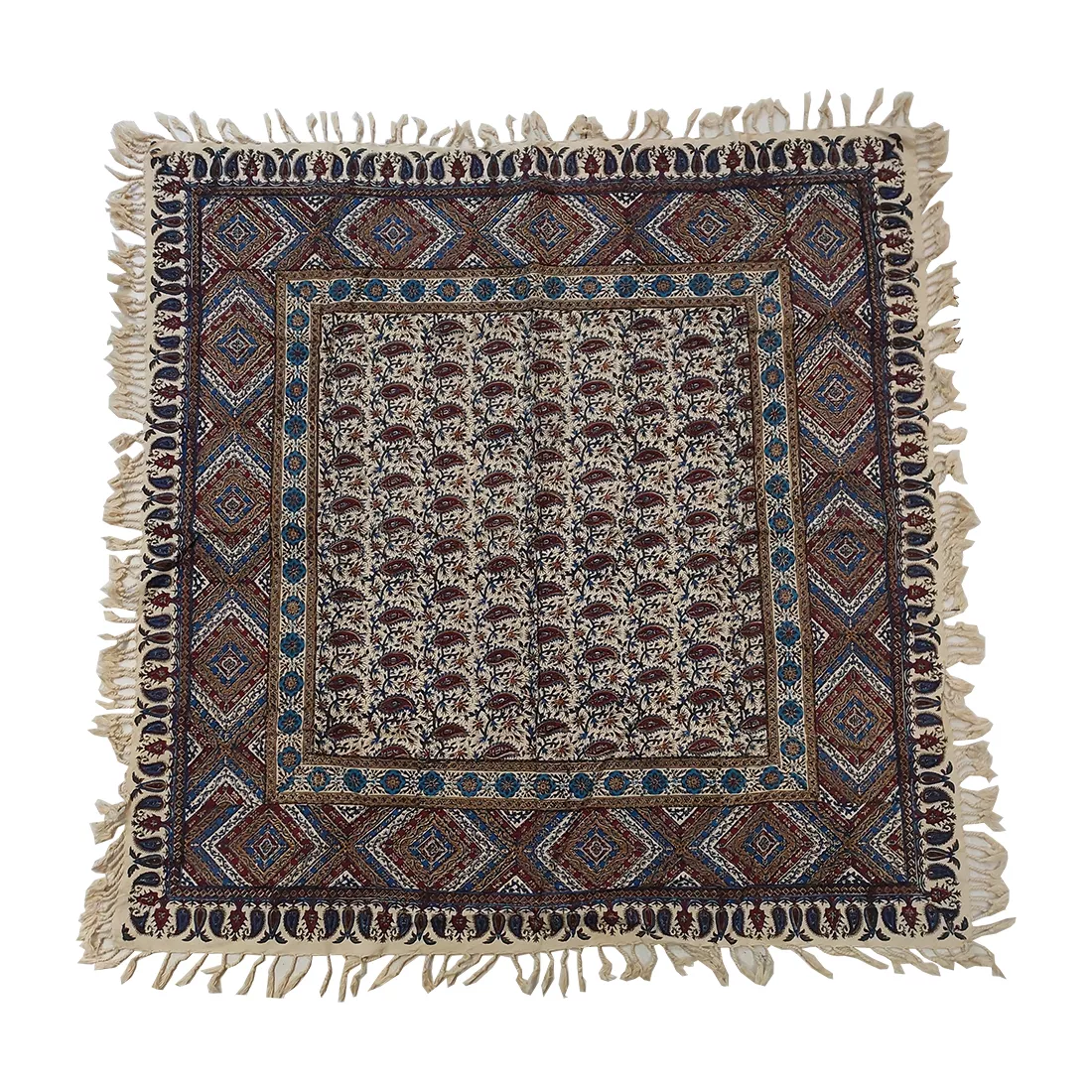 سفره 4 نفره قلمکاری صفویه مدل اعلاء کد 100 سایز 100*100 سانتی متر