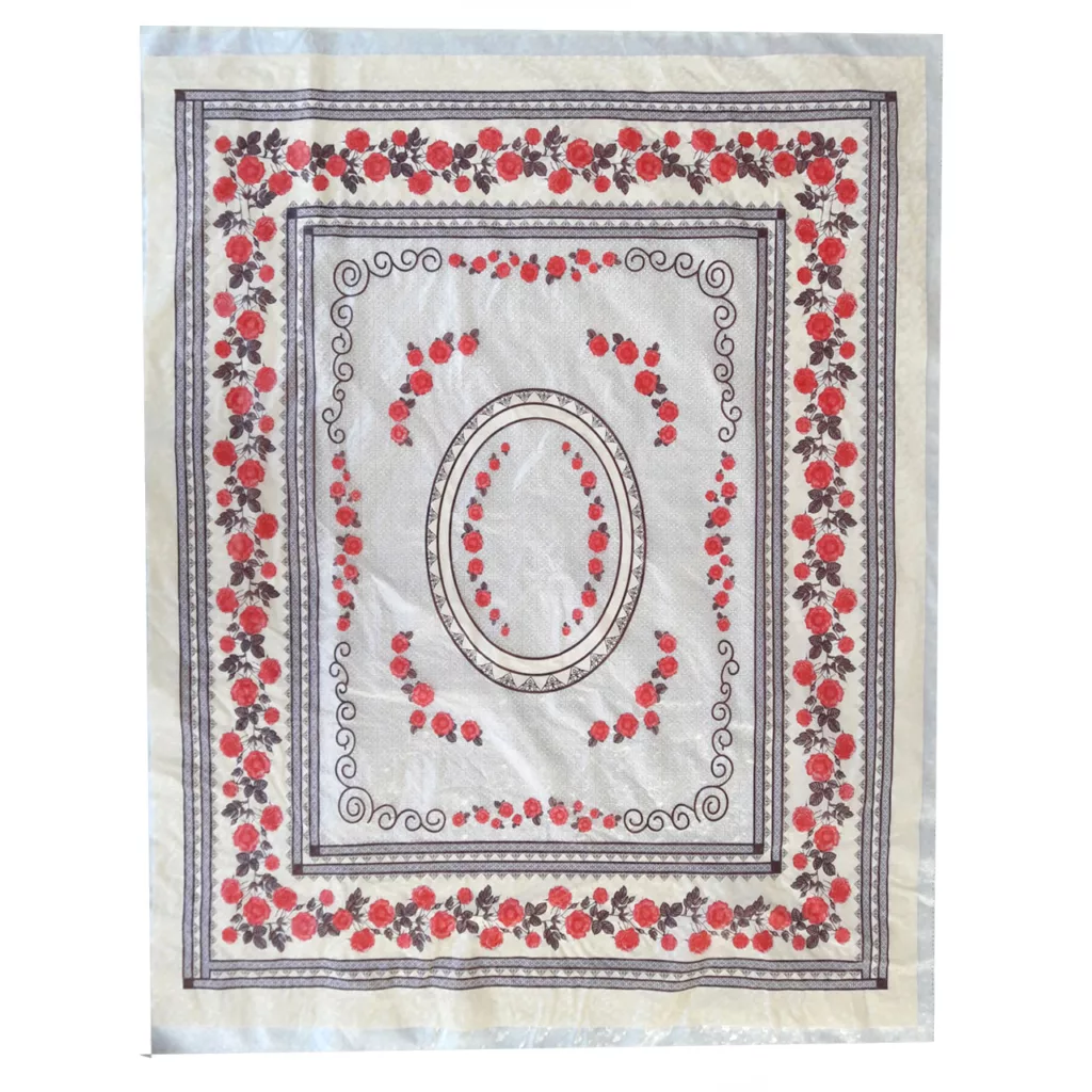 سفره 4 نفره طرح گل رز قرمز کد lab44