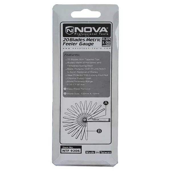 مجموعه 20 عددی آچار فیلر نووا مدل NTF 9206