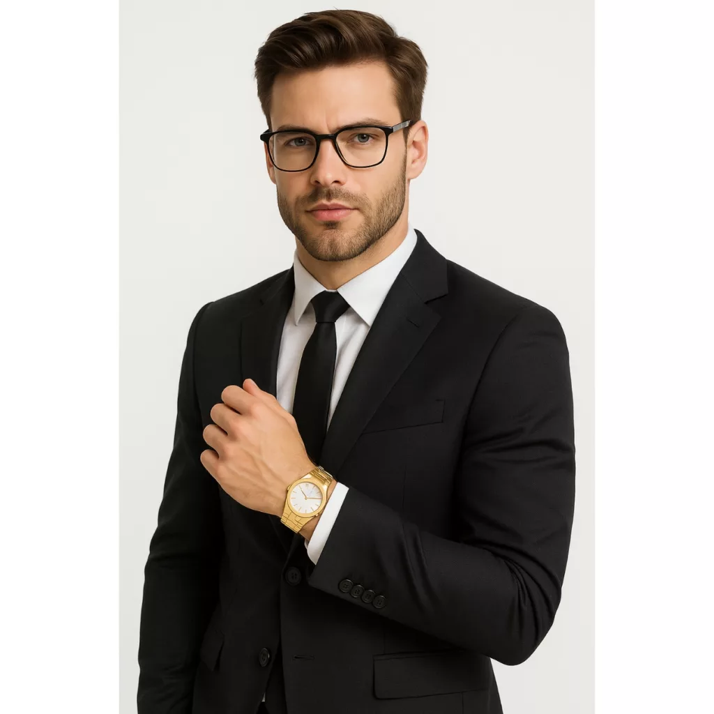 ساعت مچی عقربه‌ای کوارتز مردانه بست وین مدل کلاسیک بند استیل کد ۱