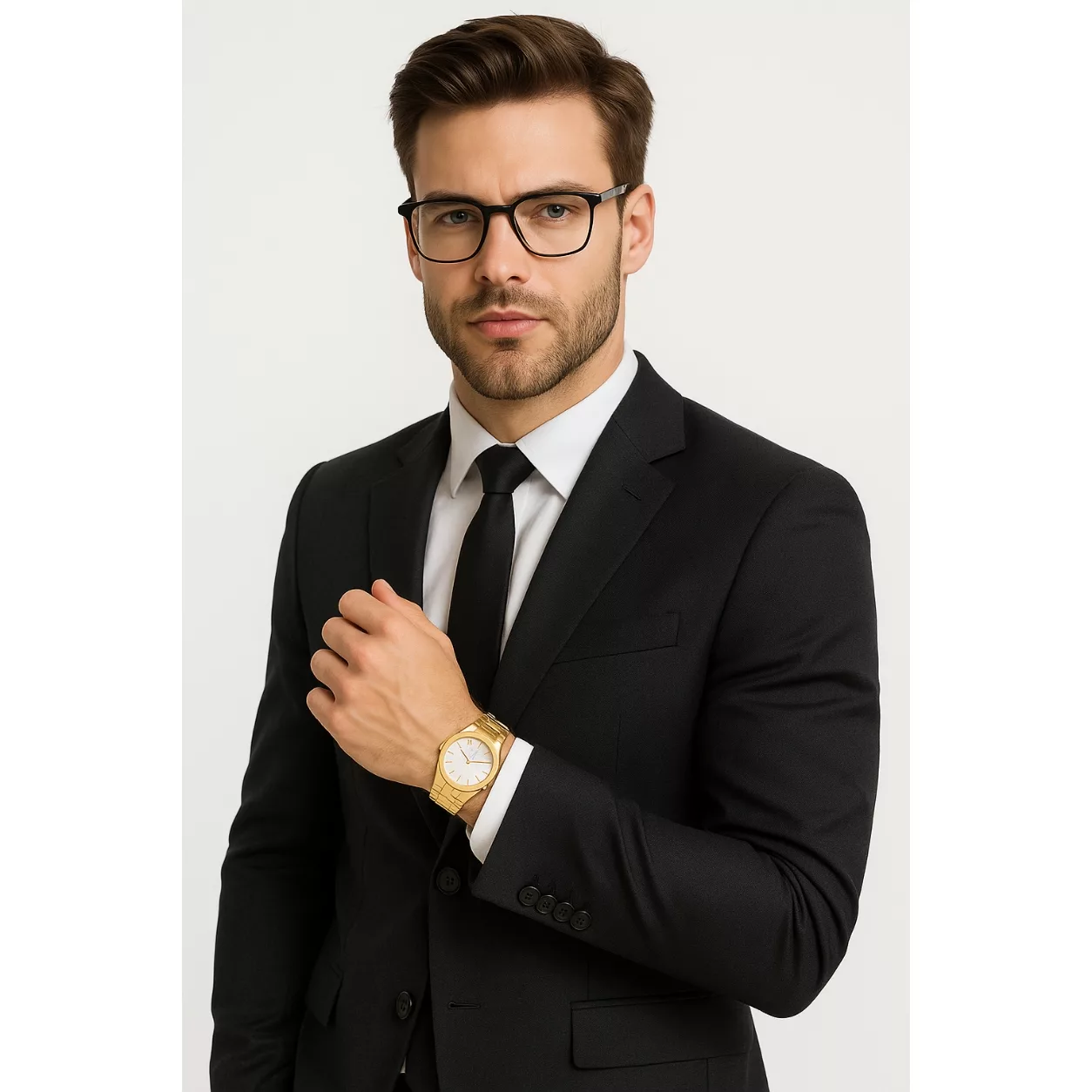 ساعت مچی عقربه‌ای کوارتز مردانه بست وین مدل کلاسیک بند استیل کد ۱