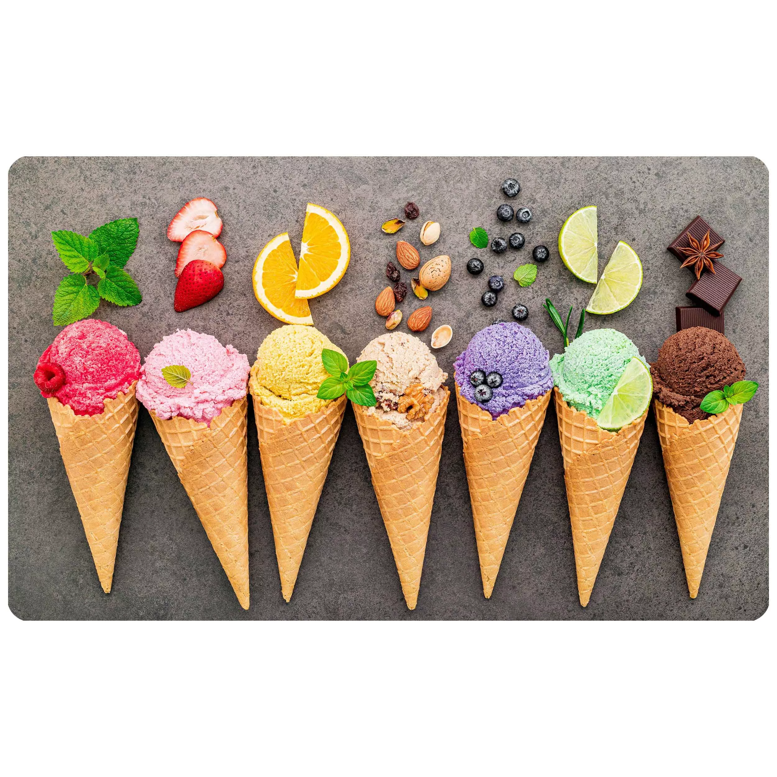 پادری طرح آشپزخانه مدل بستنی قیفی m4-620 سایز 46x76 سانتی متر