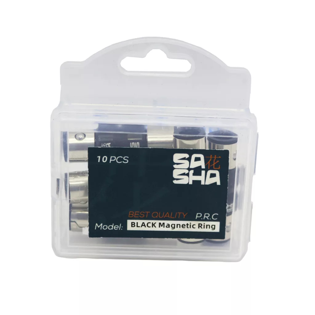 حلقه سر پیچ گوشتی مدل مغناطیسی YP-BLACK Magnetic Ring-1/4 مجموعه 10 عددی