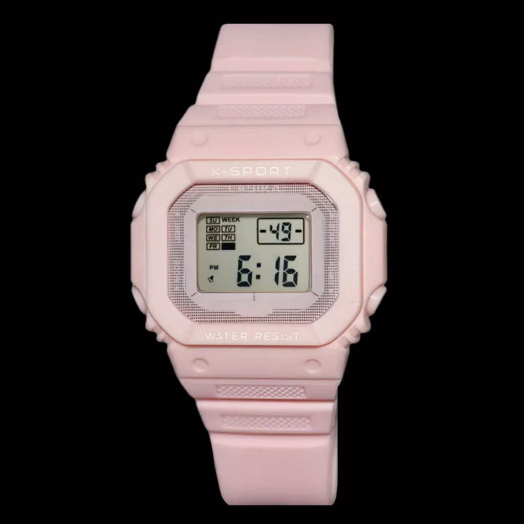 ساعت مچی دیجیتال لاسیکا مدل کوارتز تک زمانه بند پیو کرنومتر دار کد ۳